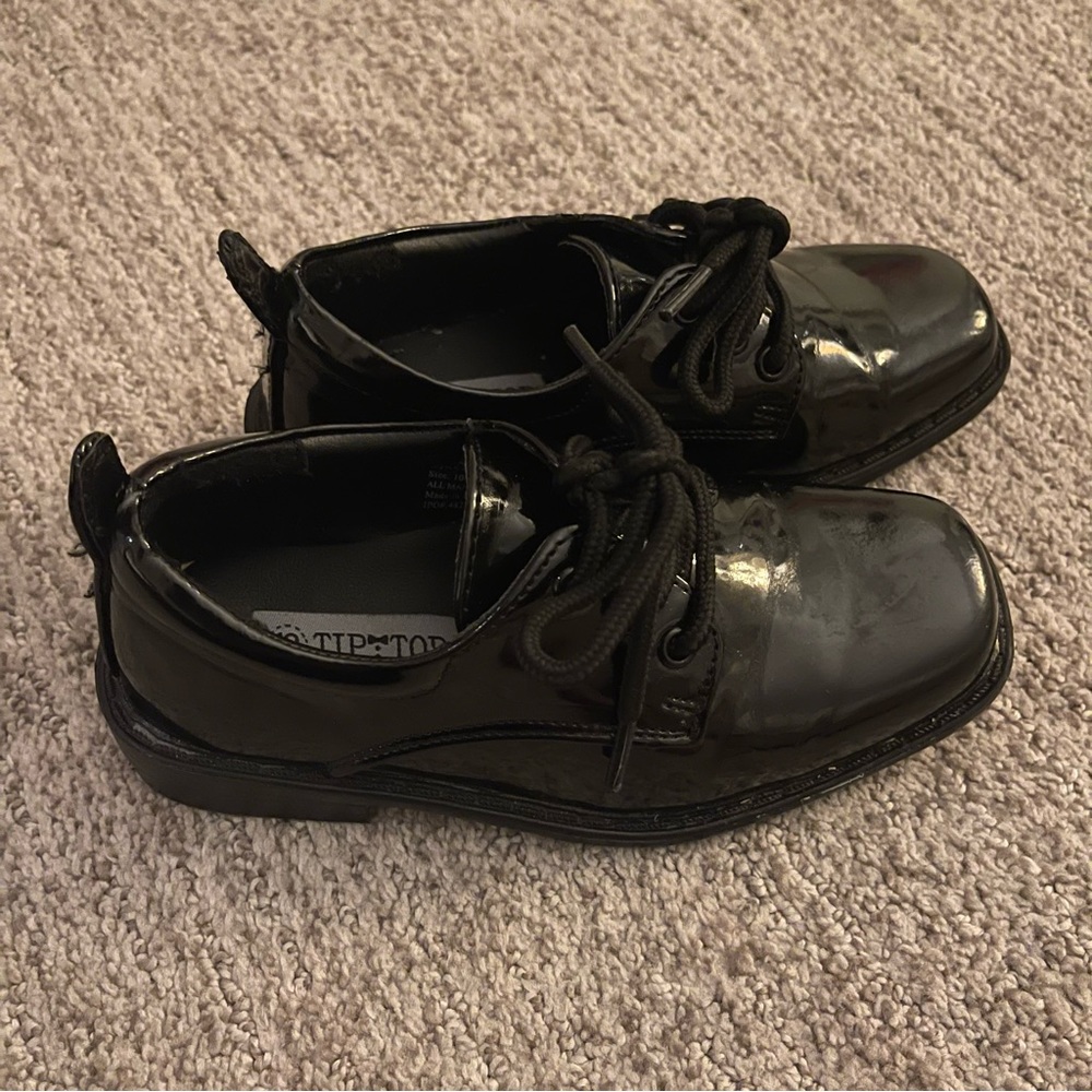 Black toddler dress shoes, 10T